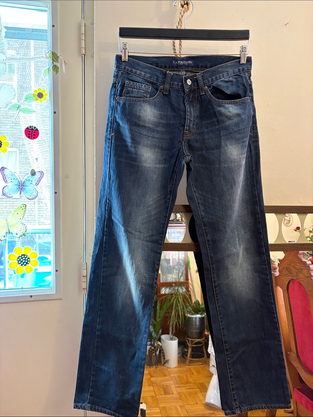 U.S. Polo Assn. Men’s Straight Jeans - Dark Blue Fade